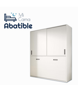 Cama Abatible en medidas individuales y matrimoniales con armario de puertas correderas