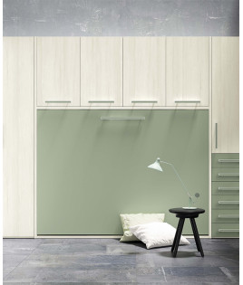 Cama Abatible en medidas individuales y matrimoniales con armario superior