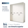 Cama Abatible en medidas individuales y matrimoniales con armario superior