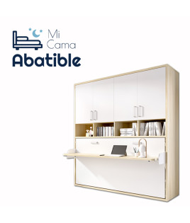 Cama Abatible Horizontal con escritorio y armario