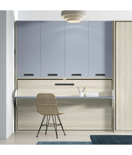 Cama Abatible con escritorio y armario