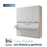 Cama Abatible con escritorio y armario