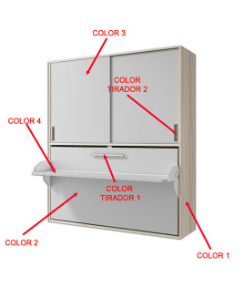 Cama Abatible con escritorio y armario