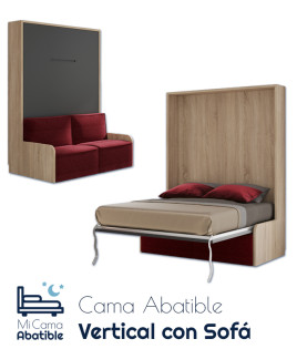 Cama Abatible Vertical con Sofá
