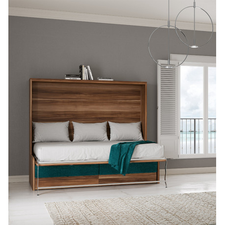 Cama Abatible Horizontal con Sofá