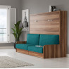 Cama Abatible Horizontal con Sofá