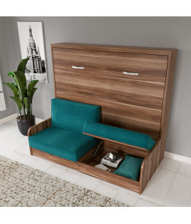 Cama Abatible Horizontal con Sofá