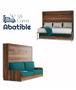Cama Abatible Horizontal con Sofá