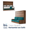 Cama Abatible Horizontal con Sofá