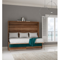 Pack Cama Abatible Horizontal con Sofá y Colchón