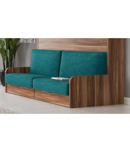 Pack Cama Abatible Horizontal con Sofá y Colchón