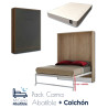Pack Cama Abatible Vertical con más altura y Colchón