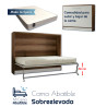 Pack Cama Abatible Horizontal con más altura y Colchón