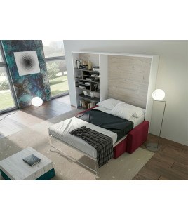 Cama Abatible Vertical con Sofá Chaiselongue