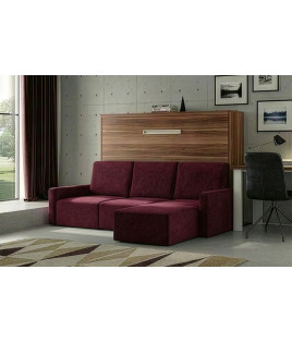 Cama Abatible Horizontal con Sofá Chaiselongue