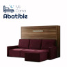 Cama Abatible Horizontal con Sofá Chaiselongue