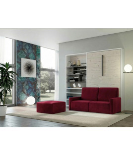 Pack Cama Abatible Vertical con Sofá Chaiselongue y Colchón