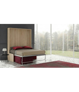 Cama Abatible Vertical brazo de madera con Sofá Chaiselongue