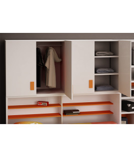 Cama abatible matrimonial e individual con armario