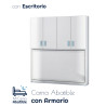 Cama abatible matrimonial e individual con armario