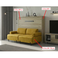 Cama Abatible Horizontal con Sofá