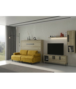 Cama Abatible Horizontal con Sofá
