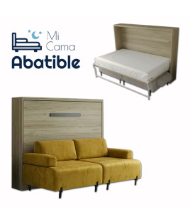 Cama Abatible Horizontal con Sofá