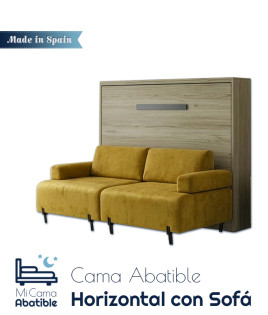 Cama Abatible Horizontal con Sofá