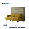 Cama Abatible Horizontal con Sofá