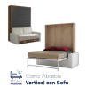 Cama Abatible Vertical con Sofá
