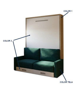 Cama Abatible Vertical con Sofá