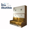 Cama Abatible Horizontal con Sofá y Armario